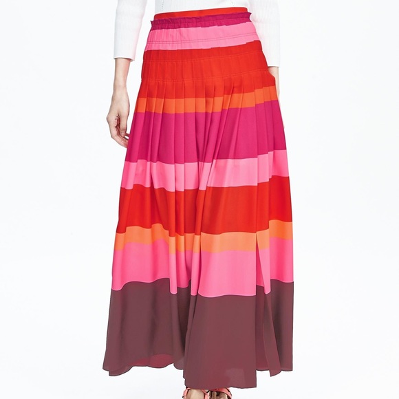 Banana Republic Multi-stripe maxi skirt - Picture 1 of 8